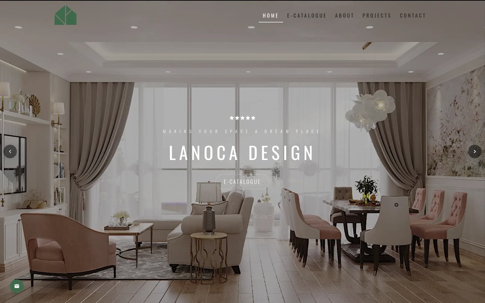 Lanoca Design website in a browser